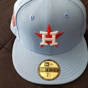 Houston Astros Fitted 7 3/8 Pink Brim Travis Scott 4s